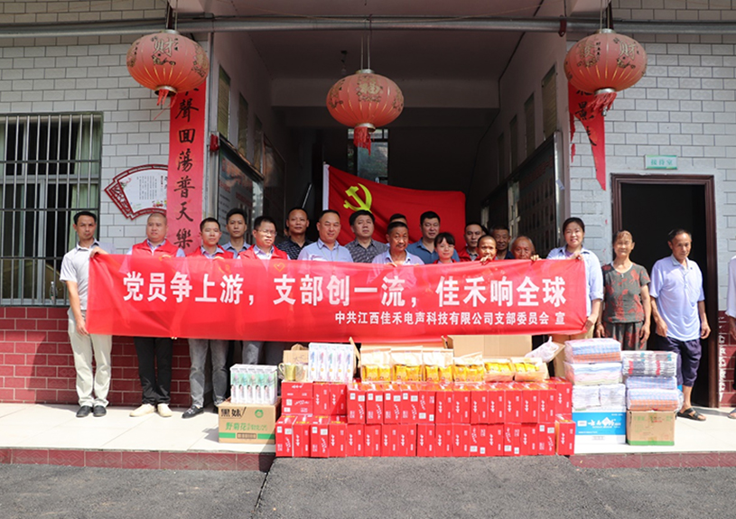 江西尊龙集团官网电声科技有限公司党支部到桐木镇庆幸敬老院发展爱心慰问活动